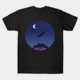 Eagle flying in the night T-Shirt